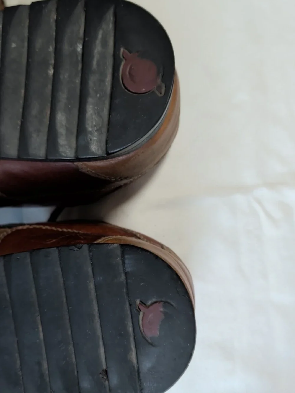 Born Men's Brown and Tan Tri Tone Leather Lace-Up Comfort Leisure Loafers
